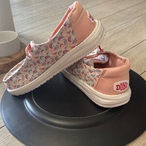 Hey Dude Kids' Pink and Rainbow Sneakers